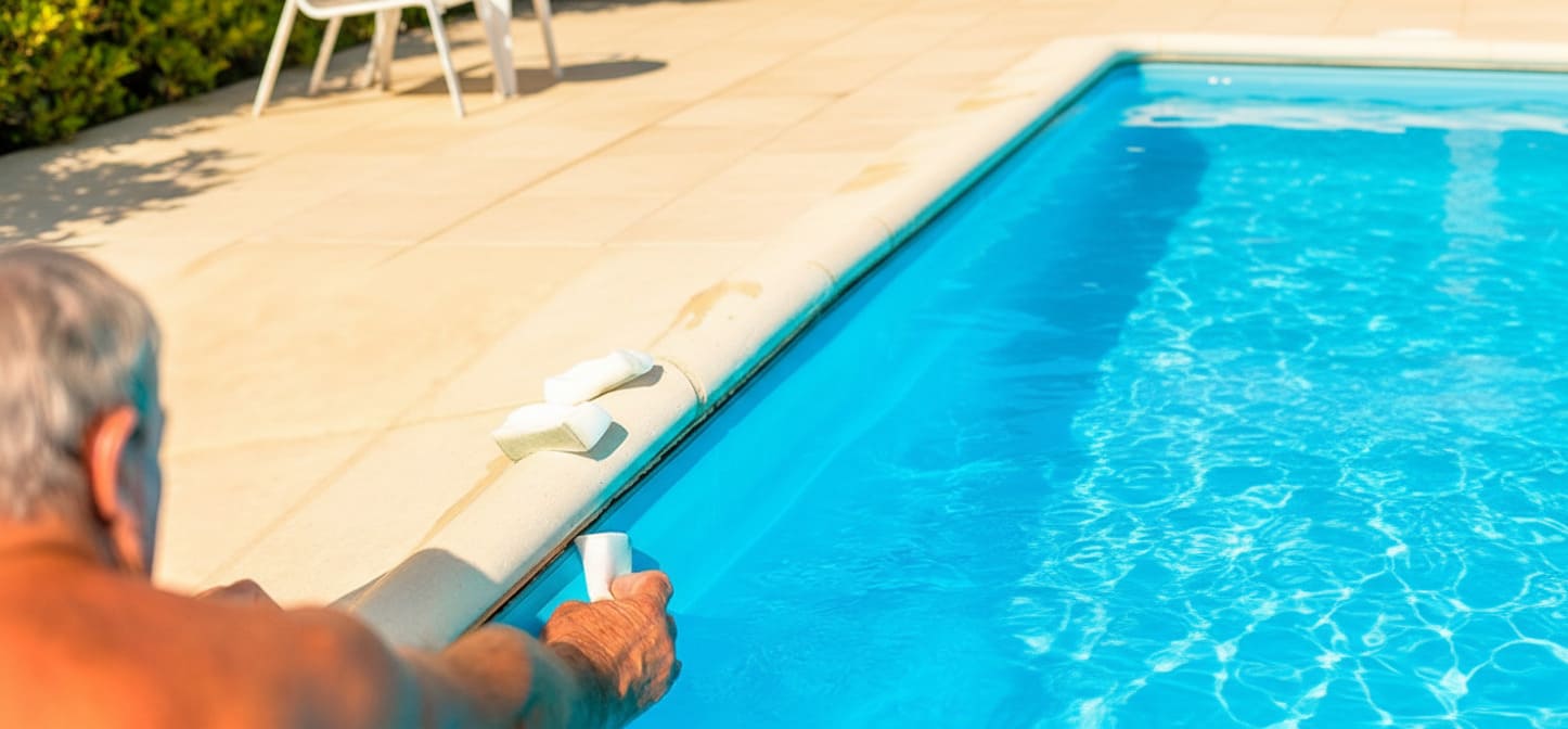 como limpiar el liner de la piscina